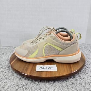 Vionic Womens 8.5 Wide Olessa Cream Apricot Comfort Casual Daily Walking Sneaker